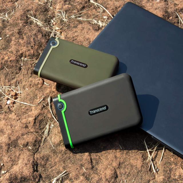 Transcend ポータブルHDD 1TB 耐衝撃 スリムタイプ USB3.1 Gen1 アイロングレー 3年保証 TS1TSJ25M3S_2