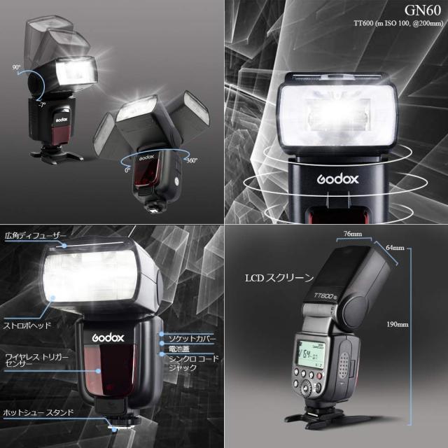 【Godox正規代理＆日本語取説書】GODOX TT600S Sony対応 クリップオンストロボ ガイドナンバー60 フラッシュスピードライト Sonyソニー_1