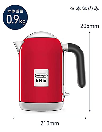 De’Longhi (デロンギ) 電気ケトル ケーミックス [kMix] ZJX650J-RD ステンレス 1.0L ワンプッシュオープン 異物混入防止フィルタ 見やす_6