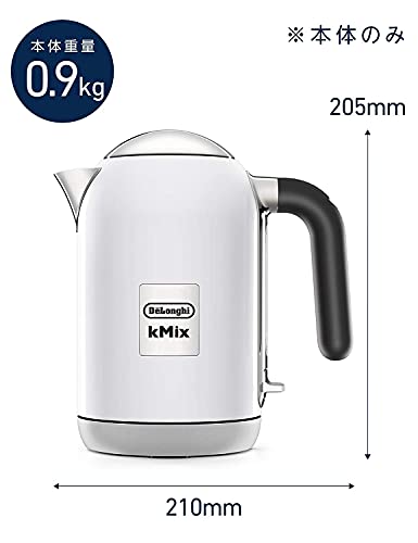 De’Longhi (デロンギ) 電気ケトル ケーミックス [kMix] ZJX650J-WH ステンレス 1.0L ワンプッシュオープン 異物混入防止フィルタ 見やす_6