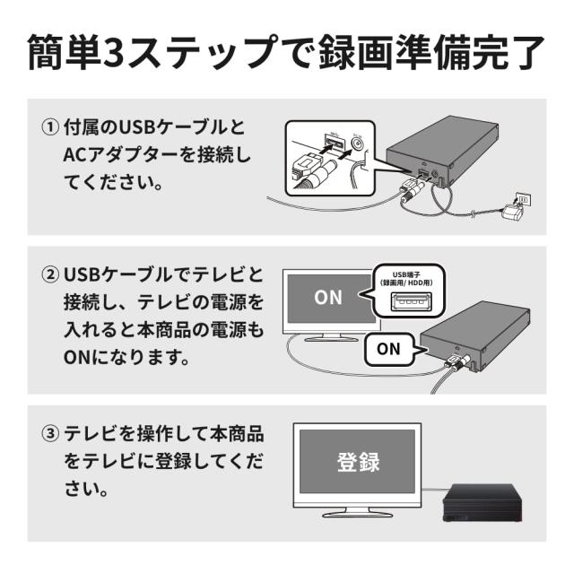 バッファロー 外付けハードディスク 2TB テレビ録画/PC/PS4/4K対応
