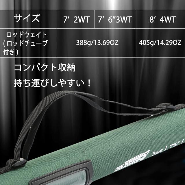Maxcatch Cruiser フライフィッシングロッド； 3wt 7’6 ’’ 6ピース、IM10カーボンブランク、AAグレードリールシート フライロッド (8’4wt,