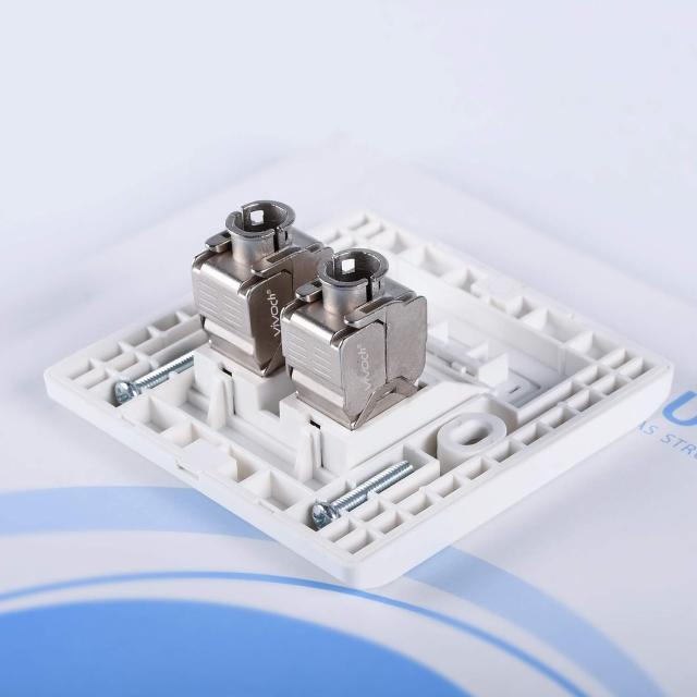 VIVOCH, Cat7 RJ45 FTP工具不要タイプ亜鉛合金モジュールシールド付きキーストーンジャックアダプター10ギガビットモジュラージャック（1_4