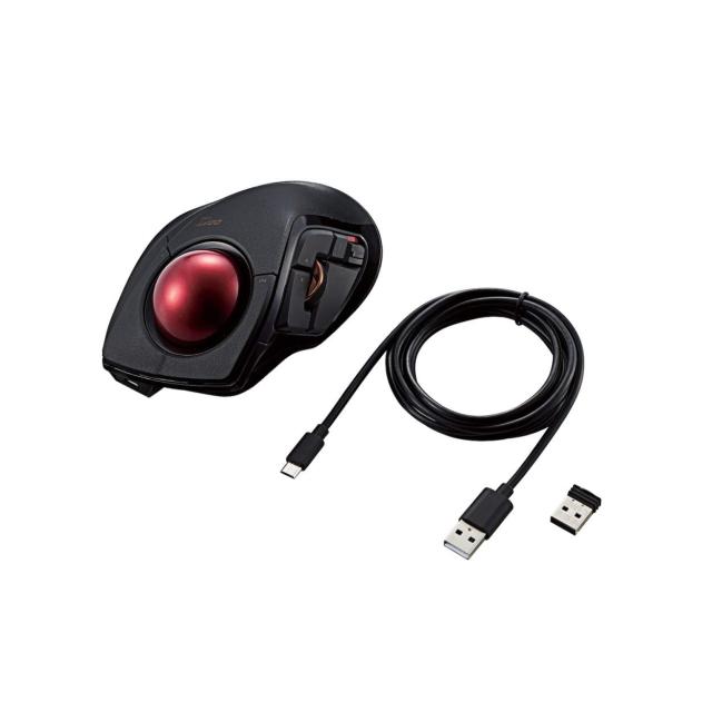 エレコム トラックボールマウス/人差指/8ボタン/有線/無線/Bluetooth/ブラック_3