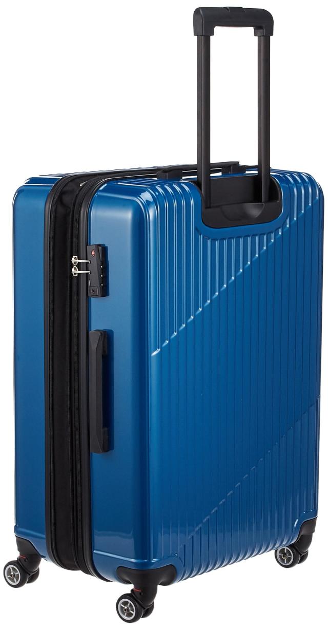 [エース] スーツケース キャリーケース キャリーバッグ 大容量 lサイズ 7-10泊 83L/93L(拡張時) クレスタ No.06318 67 cm 4.8kg ブルー