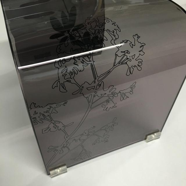 ンコー サリナ 2 バスチェア 風呂いす 高さ約 35cm ブラウン 透明 クリア 地にプランツ柄 メタクリル樹脂 モダン 60436_1