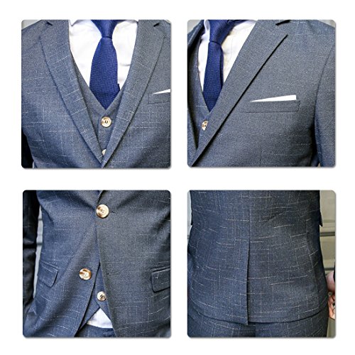 CEEN] スリーピース メンズ 2つボタン スーツ オシャレ スタイリッシュ