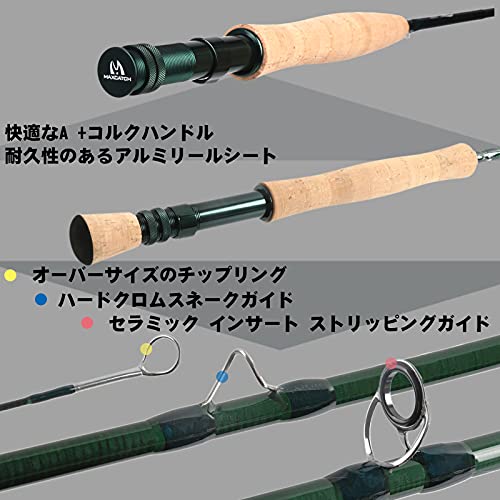 M MAXIMUMCATCH Maxcatch Extreme フライカーボンロッド フライロッド 4本 サイズ（3/4/5/6/7/8/9/10wt） (4番 (9’0”4wt))