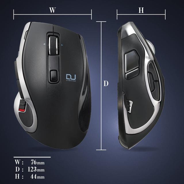 エレコム マウス ワイヤレス (レシーバー/Bluetooth切替) Lサイズ DUALシリーズ 8ボタン ハードウェアマクロ搭載 高速スクロール Ultimate Blue mxn26g8 エレコム マウス ワイヤレス (レシーバー/Bluetooth切替) L