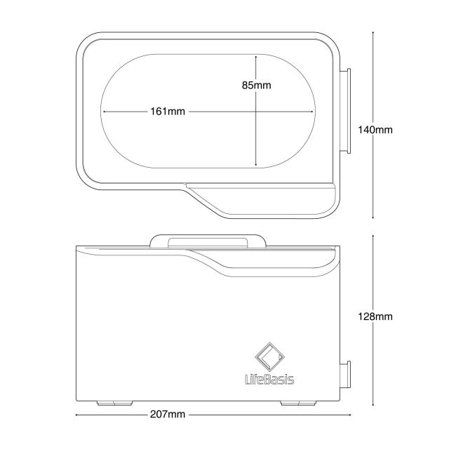 LifeBasis 超音波洗浄機 600ml 強い振動子で強力洗浄 改善仕様 42,000Hz メガネ洗浄機 5段階タイマー搭載 卓上クリーナー 時計 宝石 日用の通販は