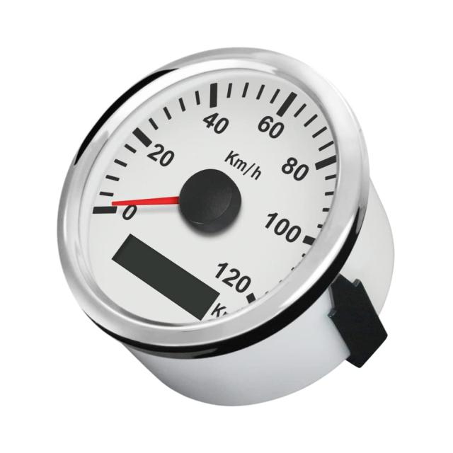 ELING GPSスピードメーター 走行距離計 オートゲージ 車 85ｍｍ 12V/24V バックライト付き 120KM/H スピードゲージ_4