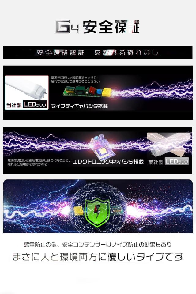 LED蛍光灯 40w形 直管 120cm 1198mm 広角300度タイプより明るい 85V-265V 168チップ 2500lm 高輝度 グロー式工事不要 EMC対応 G13 電球色_3