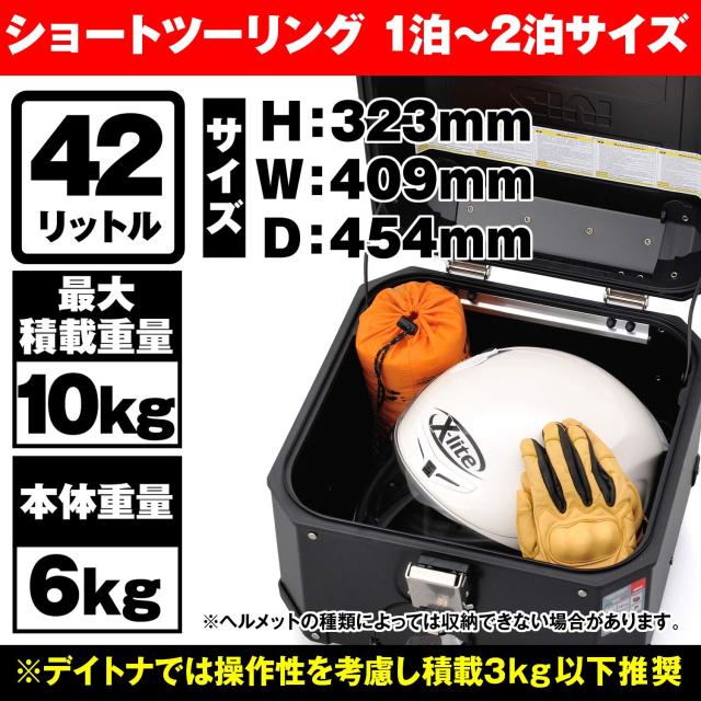 GIVI(ジビ) バイク用 リアボックス モノキー 42L アルミ製 TREKKER