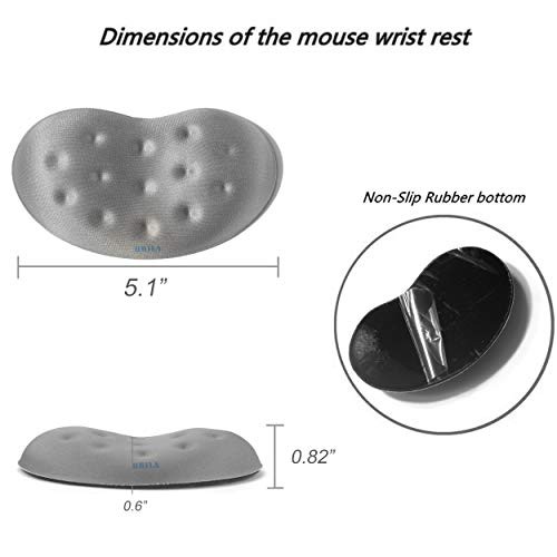 BRILA人間工学に基づいたメモリフォームマウスのリストレスト