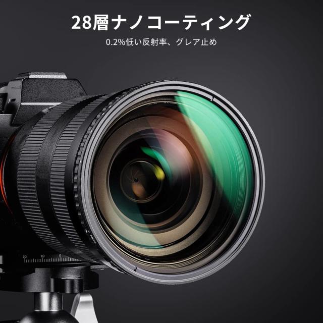 K＆F Concept 62mm 可変NDフィルター ND2-ND32 X状ムラなし 日本製AGC