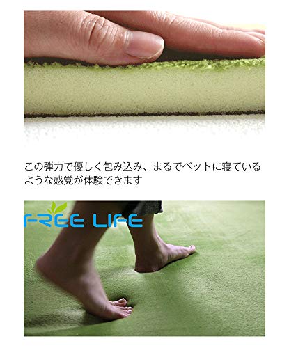 フリーリー ラグ 低反発ラグ 極厚25mm 200×250cm 抗菌・防ダニ加工 厚手 ラグマット カーペット オールシーズン 滑り止め付 マイクロフ_2