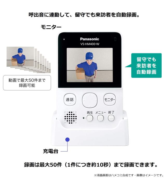 パナソニック モニター付きドアカメラ VS-HC400-W_5