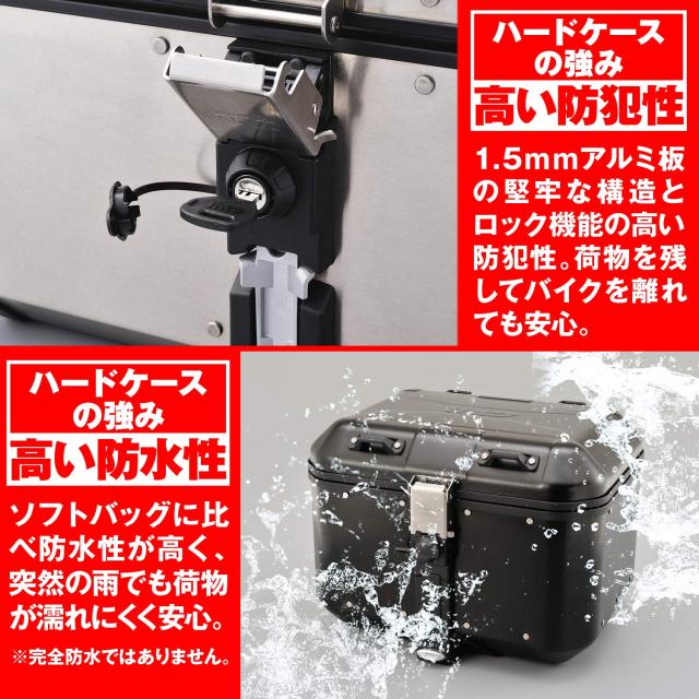 GIVI(ジビ) バイク リアボックス モノキー 46L アルミ製 TREKKER DOLOMITIシリーズ DLM46B ブラック 98635_4