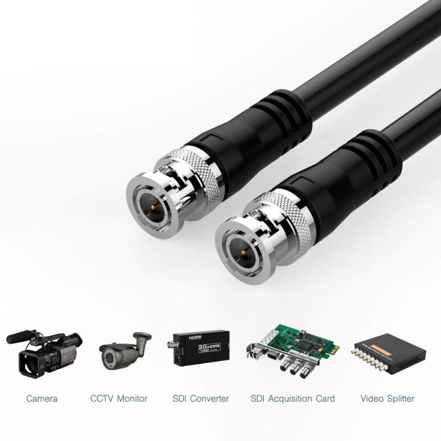 SDI ケーブル 30M、FURUI BNC ケーブル HD-SDI ケーブル 3G 75 Ohm