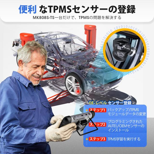 Autel MaxiCOM MK808S-TS OBD2 診断機 アクテイブテスト新機能追加 TPMSプログラミングツール 全システム診断 日本語互換 フルTPMSサービ_6