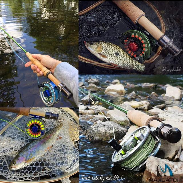 M MAXIMUMCATCH Maxcatch Trout Lite 飛球極点 IM12 黒鉛 - 勢揃え御釣り・トラウトフライフィッシングロッド（4平和条約、中速ア