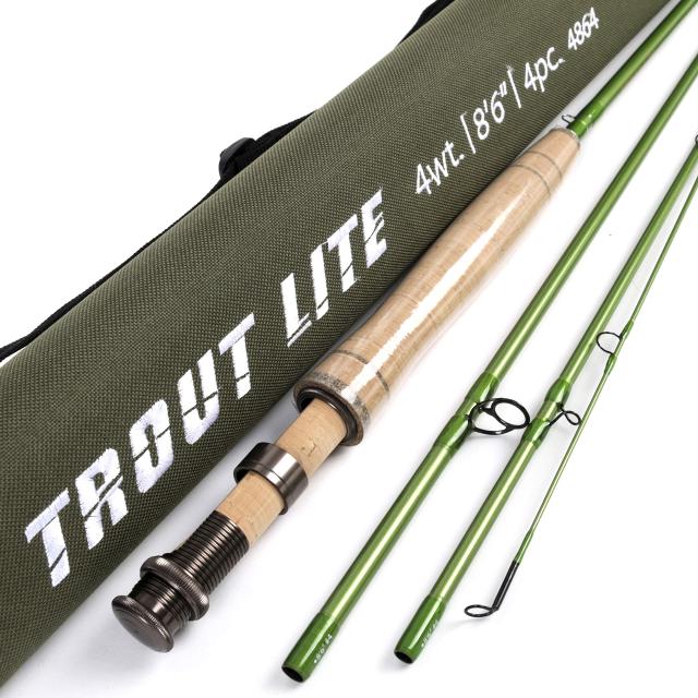 M MAXIMUMCATCH Maxcatch Trout Lite 飛球極点 IM12 黒鉛 - 勢揃え御釣り・トラウトフライフィッシングロッド（4平和条約、中速ア