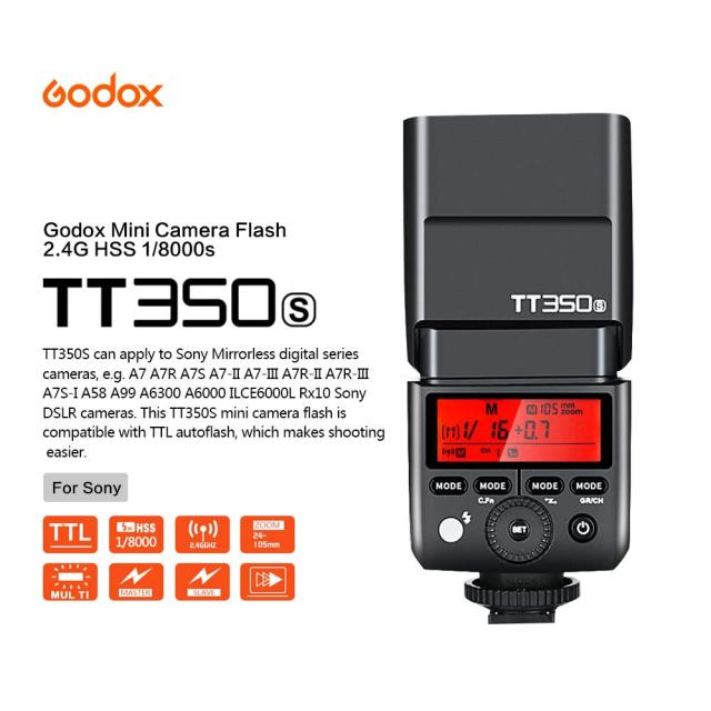 【Godox正規代理＆日本語取説書】GODOX TT350S Sony クリップオンストロボ TTL 制御 ハイスピードシンクロ1/8000秒 GN36 ミニ超小型スピ_5