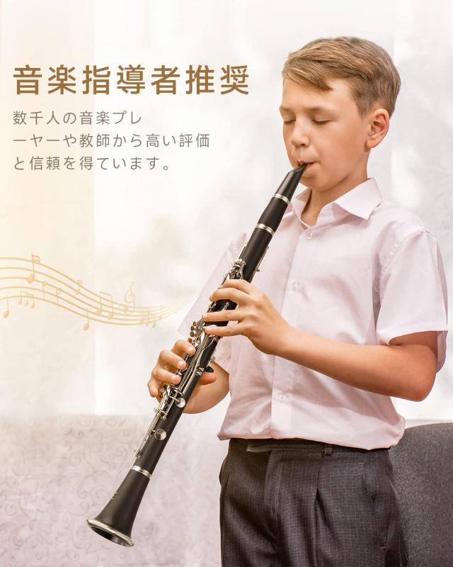 Eastar クラリネット ニッケルメッキ B調 Clarinet ABS樹脂管体 ベーム