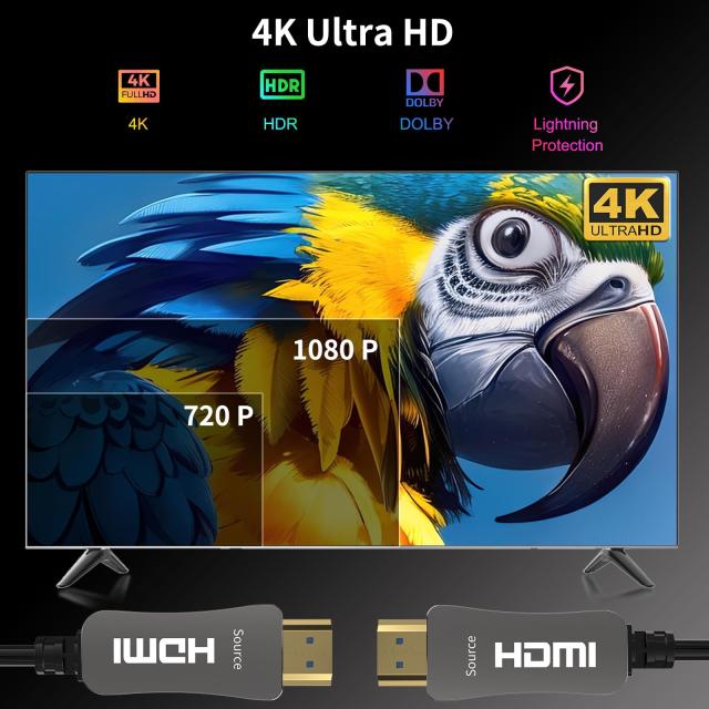 ATZEBE 光ファイバーHDMI ケーブル 30m 4K 60Hz対応 18gbps超高速伝送 4K HDR Ultra HD YUV4:4:4 HDCP 2.2 ARC ク機能2m 5m 10m 15m 20m