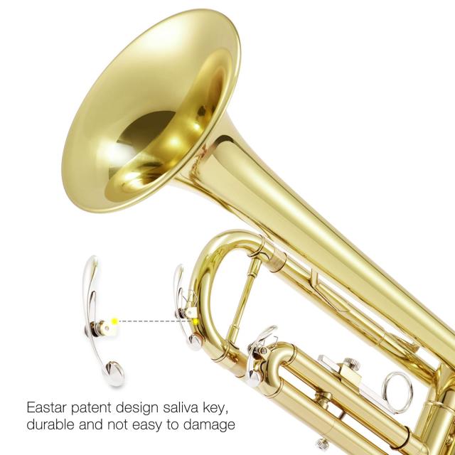 Eastar トランペット Bb調 Trumpet 初心者 清潔アクセサリー付