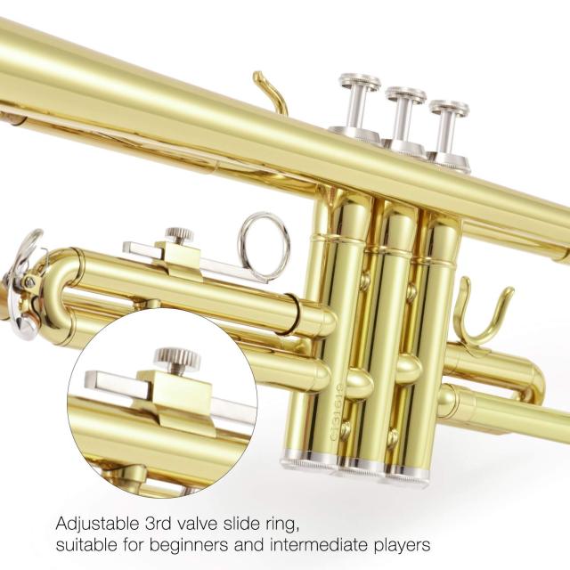Eastar トランペット Bb調 Trumpet 初心者 清潔アクセサリー付