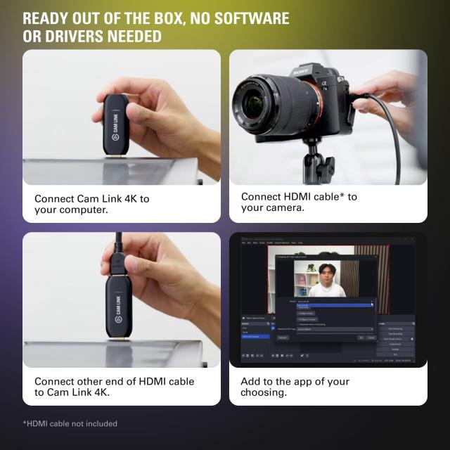 Elgato Cam Link 4K [録画・配信用コンパクトHDMIキャプチャカード 