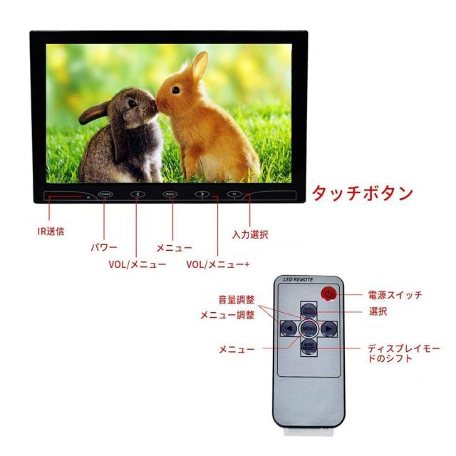 BEYI 10.1インチ液晶 小型 IPSモニター、 超薄 1024×600車載