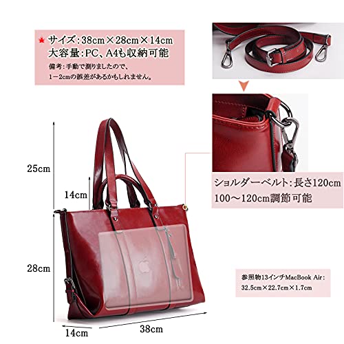 krison] ビジネスバッグ トートバッグ 牛革 大容量 A4サイズ