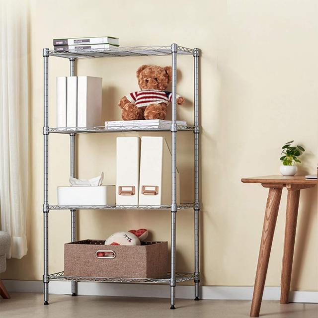 メタルスチールラック シルバー 幅90cm 奥行45cm 高さ 180cm キッチン