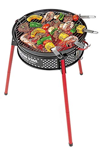 キャプテンスタッグ(CAPTAIN STAG) 丸焼きコンロ 食べ物屋 かがり火台 噴煙相応う ボンネット付き添い人 1台3役 アメリカン イージーグリル typeI