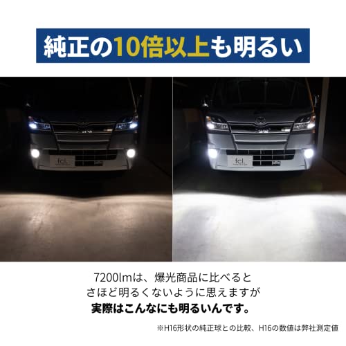 fcl. 白色LED H8/H11/H16バルブ2個　ヘッドライト　フォグランプ fcl. 白色LED H8/H11/H16バルブ2個ヘッドライトフォグランプ
