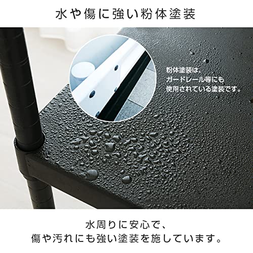 ドウシシャ ルミナス ノワール ラック スチールラック パーツ 棚板 スチールシェルフ ソリッドシェルフ 幅111×奥行41cm 耐荷重80kg ポー_5