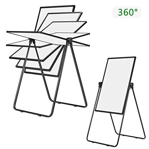 FLAMROSE 折畳式ホワイトボード W600×H805mm 【360度回転 角度調節可能