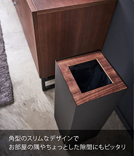 山崎実業(Yamazaki) トラッシュカン 角型 ロング ブラウン 約W22XD22XH60cm リン RIN ゴミ箱 ダストボックス スリム 4530_2