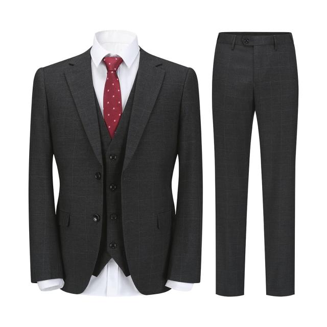 YFFUSHI] スーツ メンズ 3点セット ジャケット スラックス ベスト
