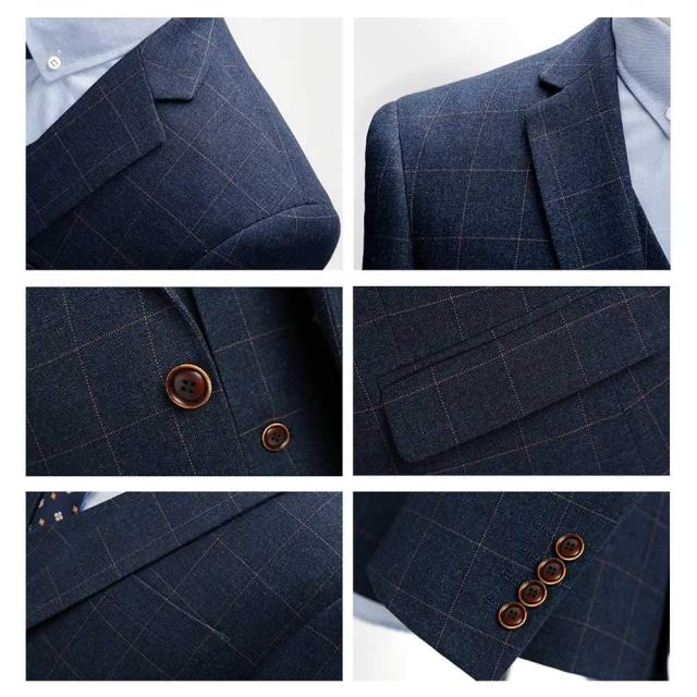 YFFUSHI] スーツ メンズ 3点セット ジャケット スラックス ベスト