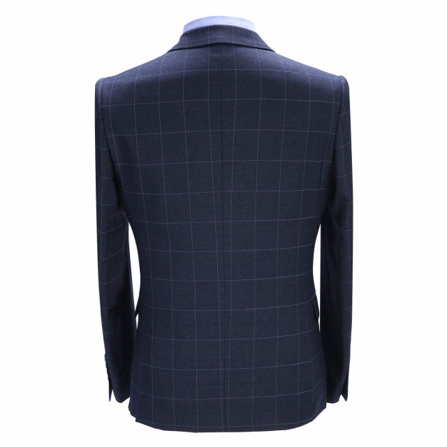 [YFFUSHI] スーツ メンズ 3点セット ジャケット スラックス ベストチェック ビジネス カラバリ豊富 (ブルー,2XL)の通販は
