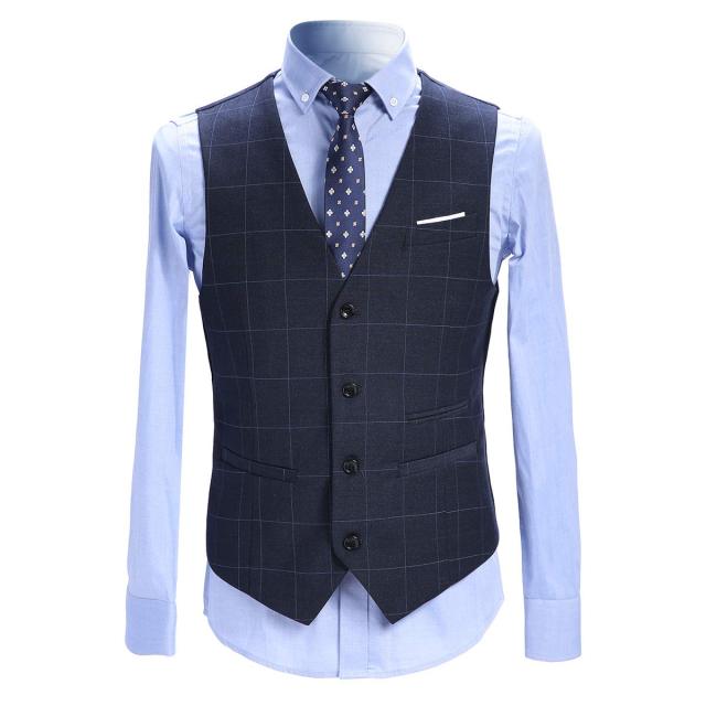 [YFFUSHI] スーツ メンズ 3点セット ジャケット スラックス ベストチェック ビジネス カラバリ豊富 (ブルー,2XL)の通販は