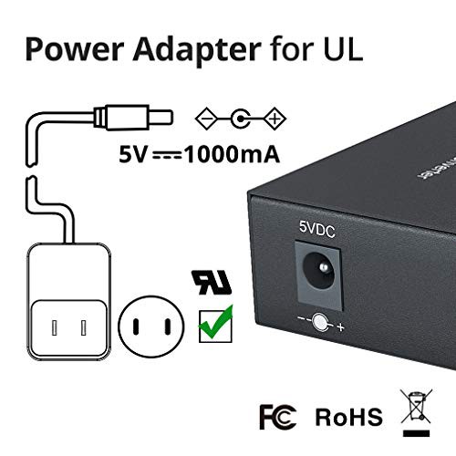 10Gtek ギガビット 光メディアコンバーター マルチモード デュアルSCファイバー 1.25Gb/s 10/100/1000Base-Tx銅線 to ファイバー メディの通販は