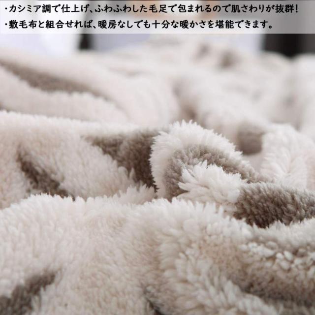 sledar(スレダー) 毛布 掛け毛布 ダブル 発熱二枚合わせ パイル シープ調 ふわふわ 丸洗いOK 抗菌防臭 防ダニ加工 北欧風 プレゼント 秋