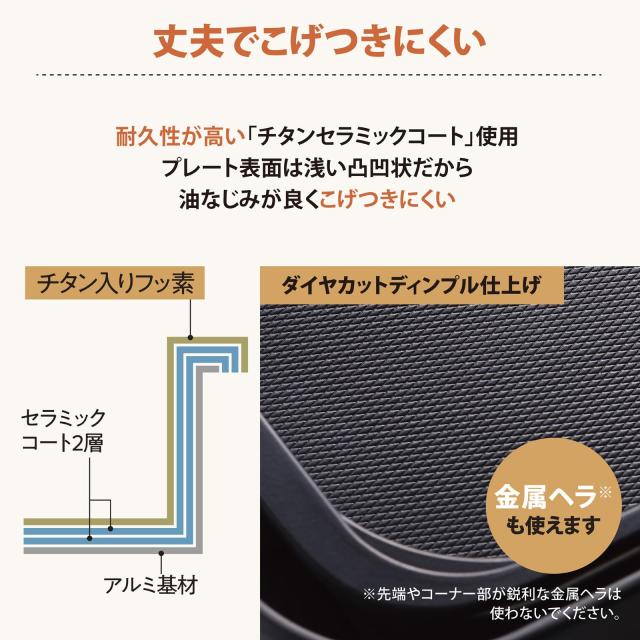 象印 ホットプレート STAN. 1枚タイプ 深型プレート ブラック EA-FA10-BA_6