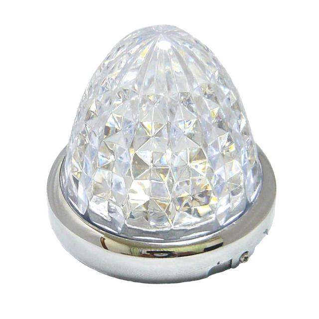 Customize（カスタマイズ） 24V トラック用 LED マーカーランプ サイド マーカー 8面クリスタルカット仕様 16LED 汎用 10個 セット ブル_5