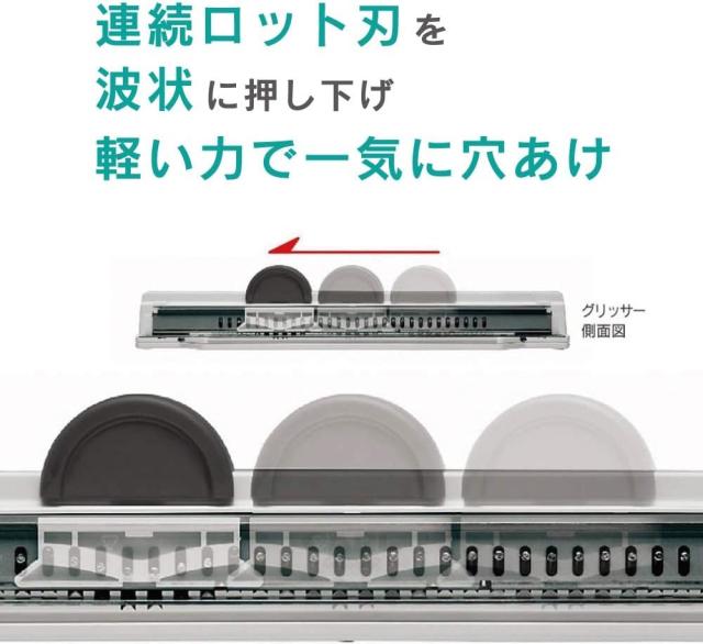 カール事務器(CARL) 穴あけパンチ ルーズリーフ/リングバインダー用 多穴 グリッサー A5/20穴対応 5枚 SP-20_3