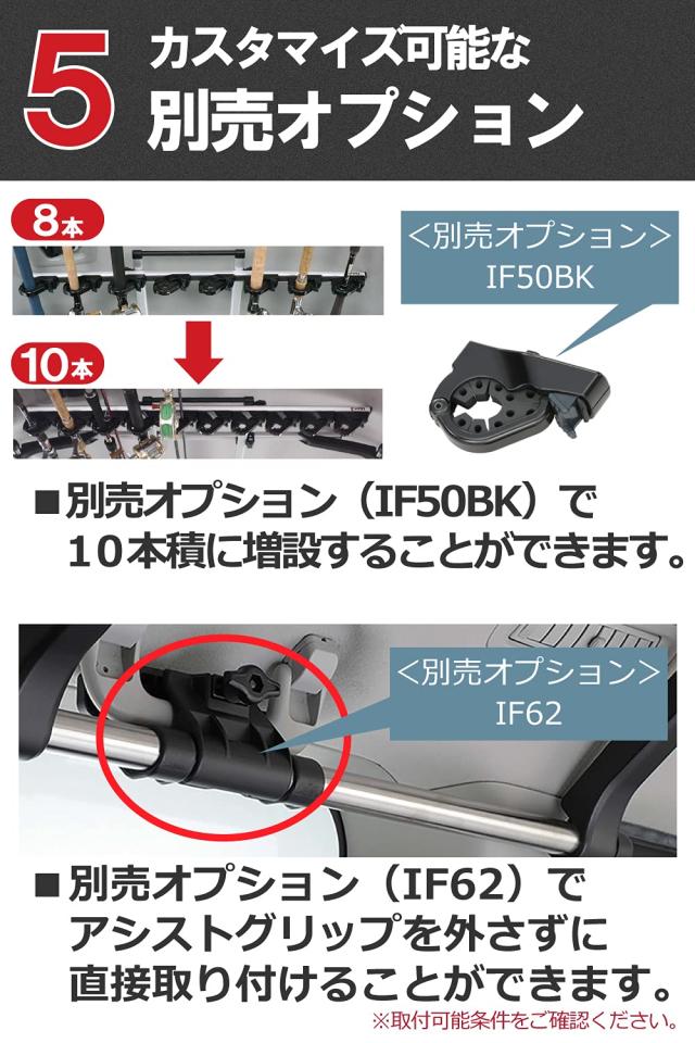 カーメイト(CARMATE) ロッドホルダー inno 釣り竿 車載 ホルダー 確実